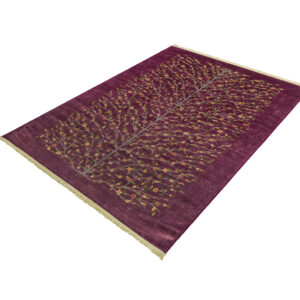قالیچه ی گرد طرح شکوفه کد 600102